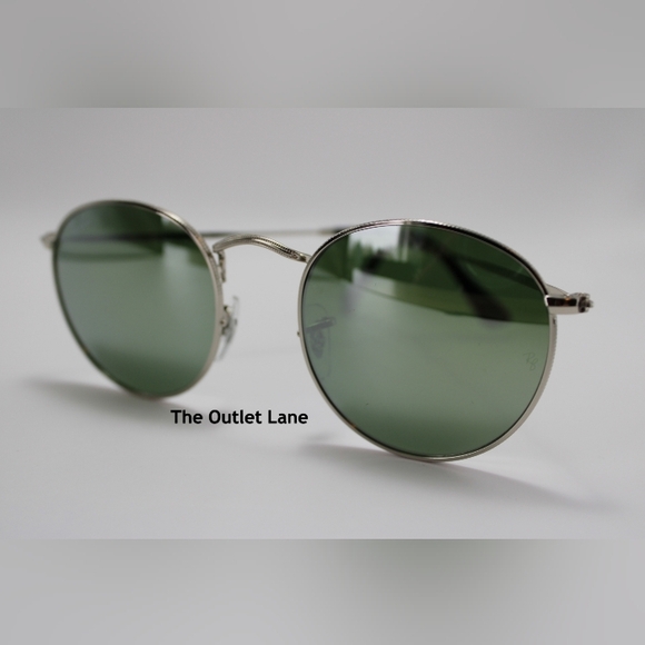 Model Display RayBan Round Metal Silver Mirror RB3447 Reflective - Picture 8 of 16